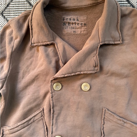 Frank & Eileen Mini Belfast Double-Breasted Frayed-Edge Pea Coat - Picture 7 of 7